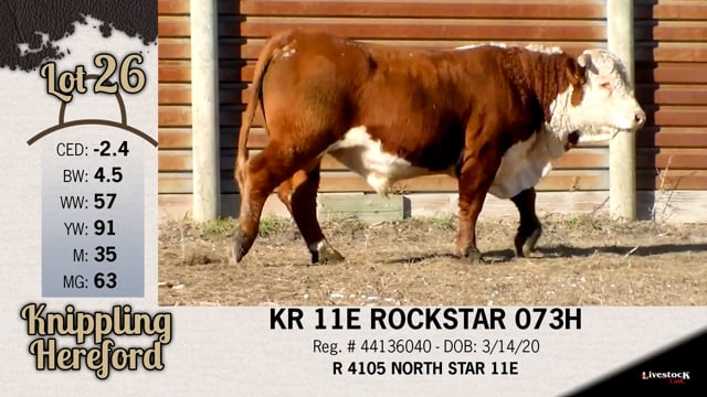 Lot #26 - KR 11E ROCKSTAR 073H
