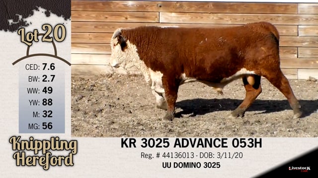 Lot #20 - KR 3025 ADVANCE 053H