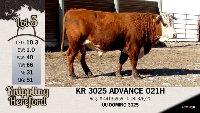 Lot #5 - KR 3025 ADVANCE 021H