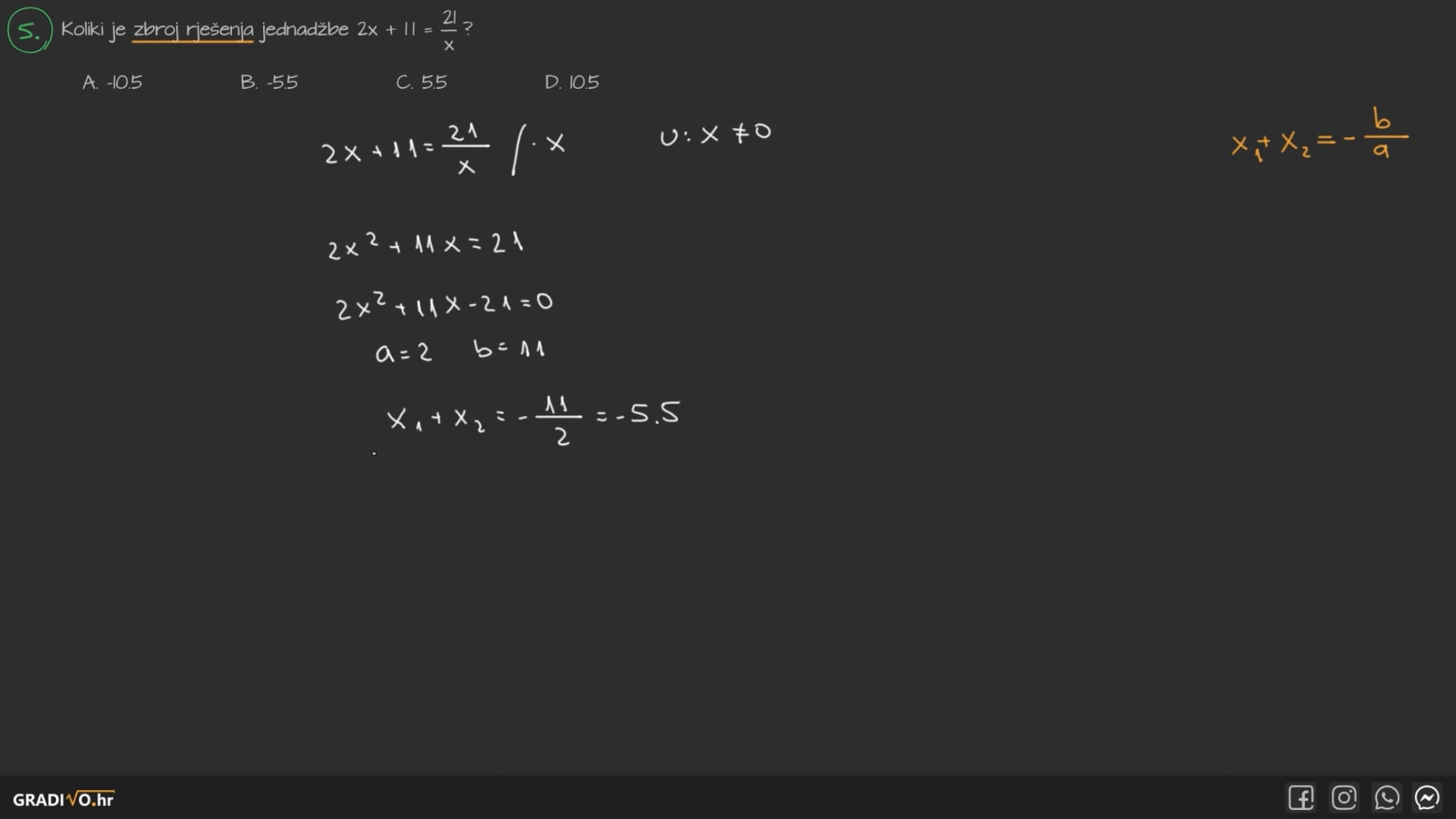 Matematika A - 2014. jesen, 5.