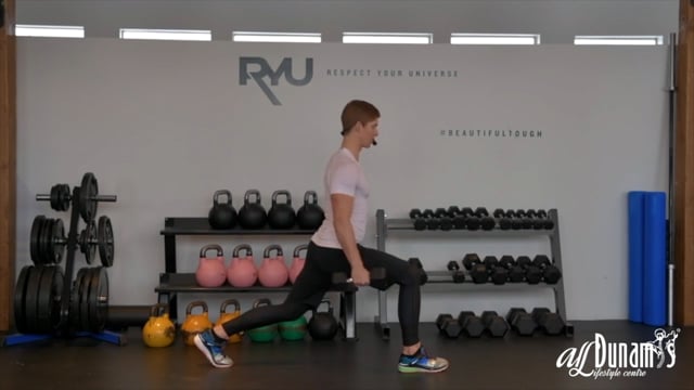 Dumbbells Lunge + Shoulder Press