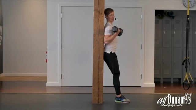 Biceps Curl on Wall