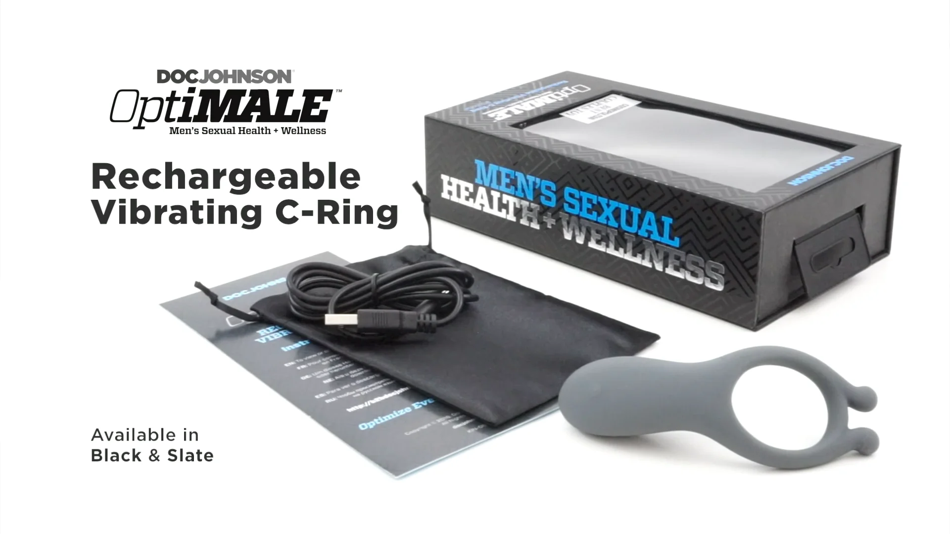 optimale vibrating c ring Optimale Vibrating C Ring Set Black -Suproadultproduct main image 0