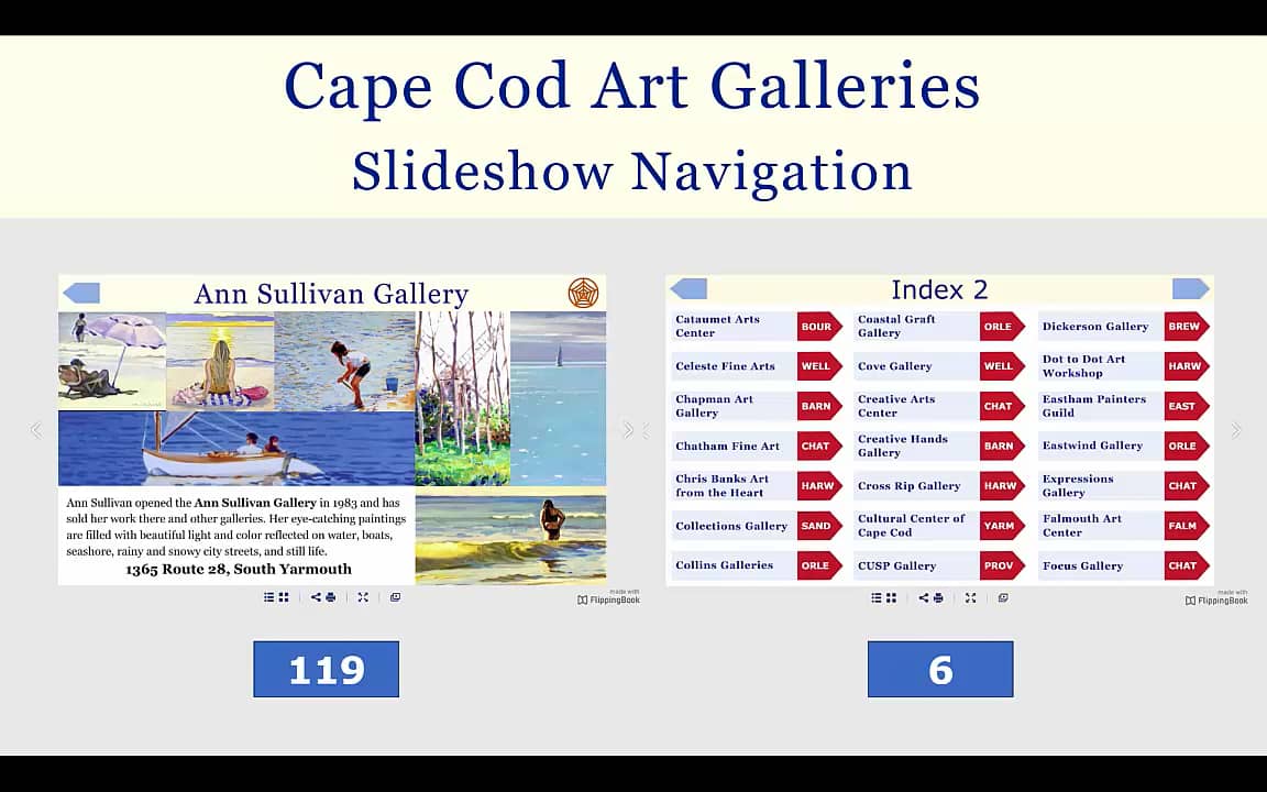 Cape Cod Art Galleries NAVIGATION on Vimeo