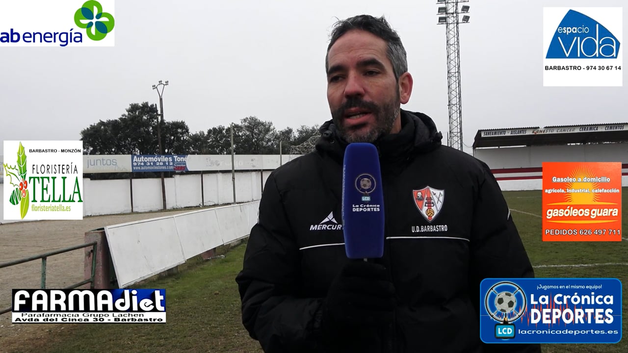 RICHI GIL (Entrenador Barbastro) UD Barbastro 0-1 CD Cuarte / Jornada 16 / 3ª División