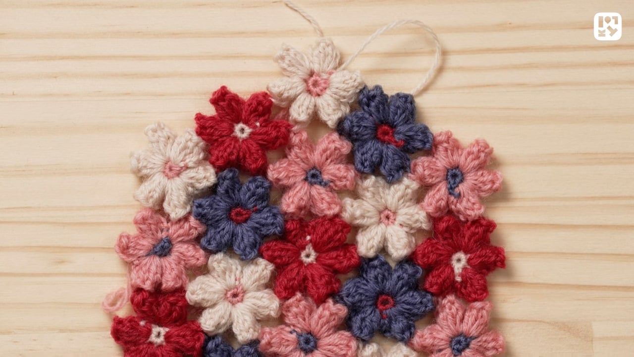 お花コースター かぎ編み 手編み - 日用品/インテリア