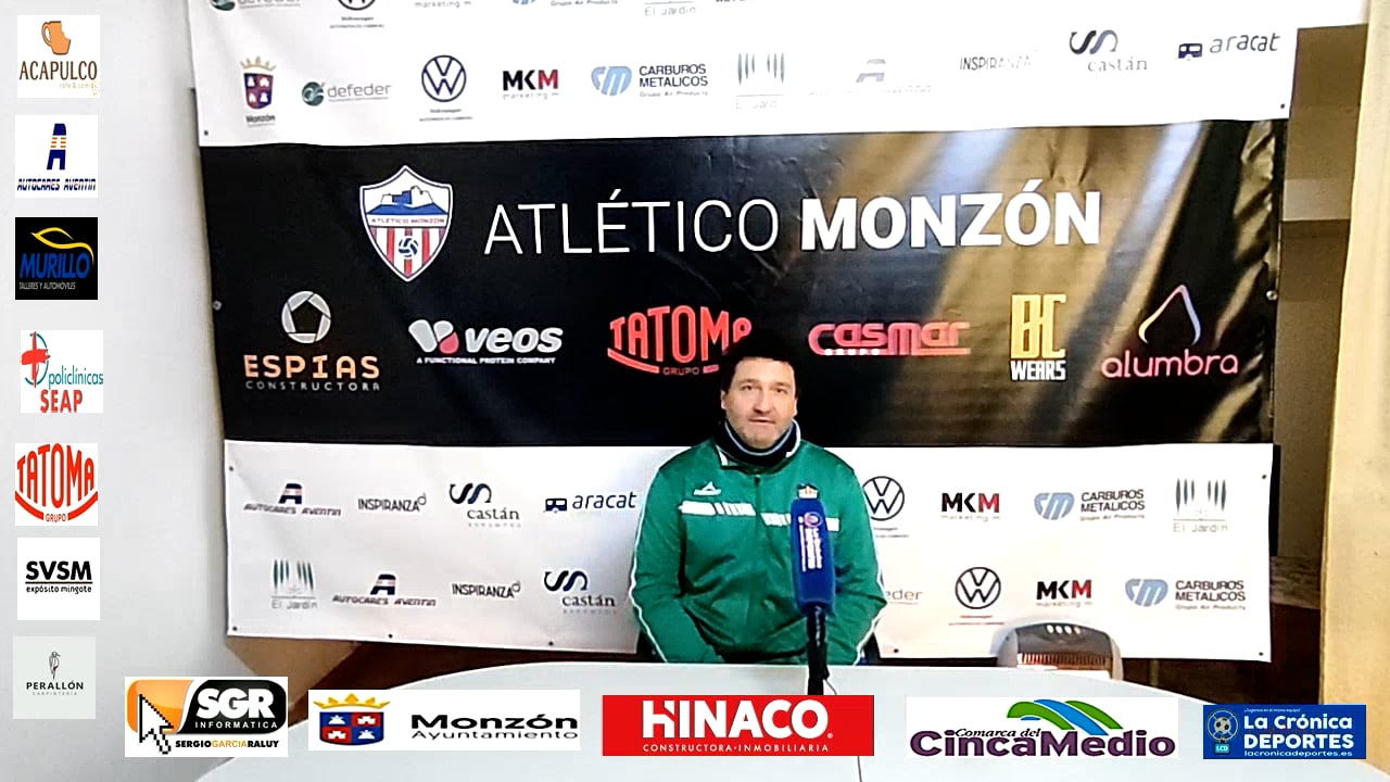MIGUEL GARCIA (Entrenador Biescas) En Monzón 0-0 UD Biescas / J 16 / 3ª División