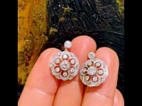 Diamond, Platinum Earrings 3918-1666