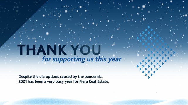 Image for A Holiday message from Fiera Real Estate Canada