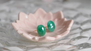 6.00 ct. t.w. Emerald Stud Earrings with 18kt Gold Over Sterling