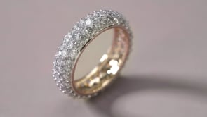 3.00 ct. t.w. Micropave Diamond Eternity Band in 14kt Yellow Gold