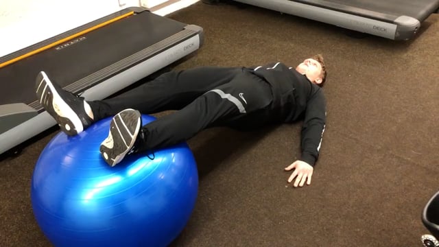 Stability Ball Bridge (straight leg)