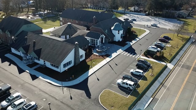 Bayport- Bluepoint Public Library - Drone view