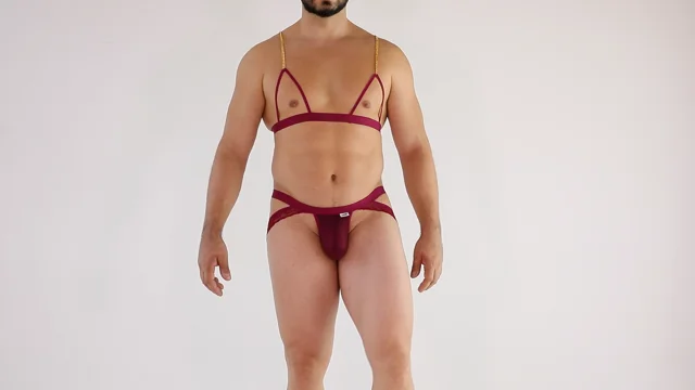 CandyMan 99581 Harness-Thongs Outfit Red