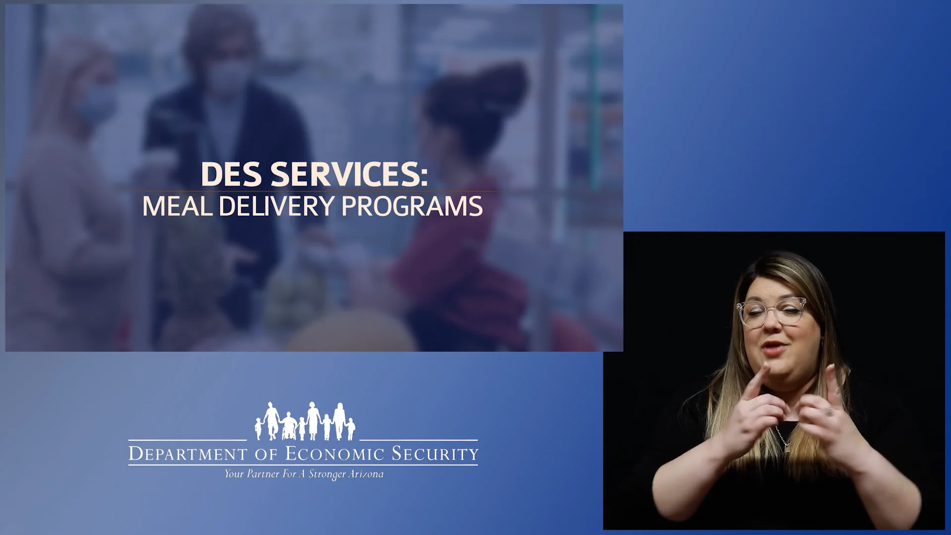 DES Services: Meal Delivery (American Sign Language) on Vimeo