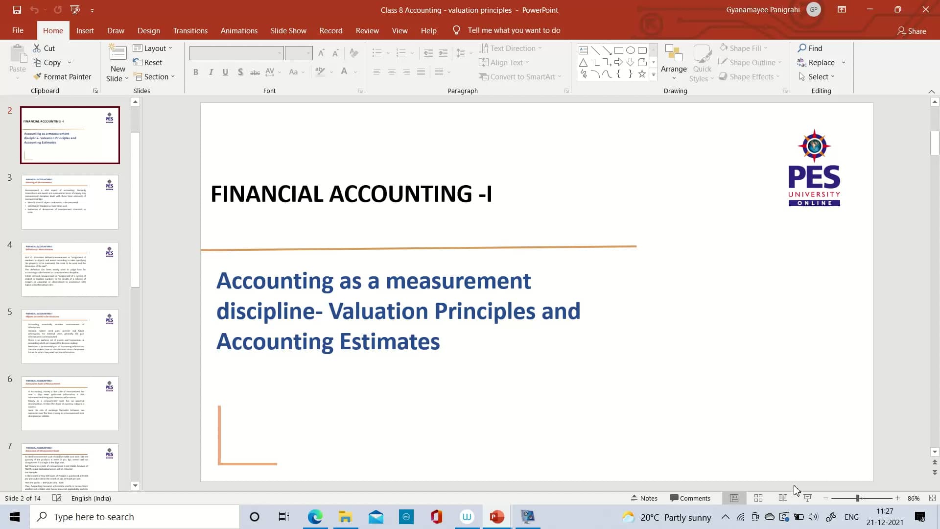 Accounting - Valuation Principles and Estimates on Vimeo