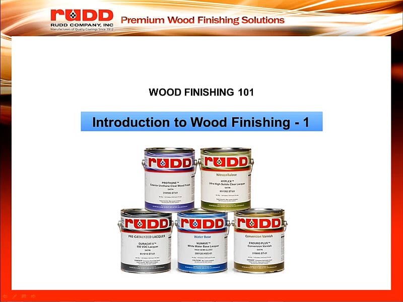 Understanding Wood Finishing Systems Part 1 on Vimeo