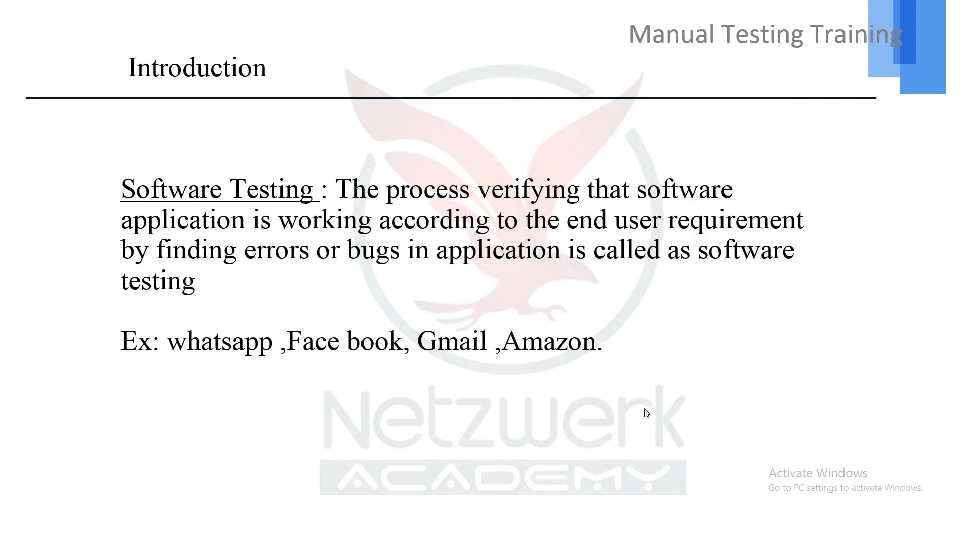 Introduction to Software testing1