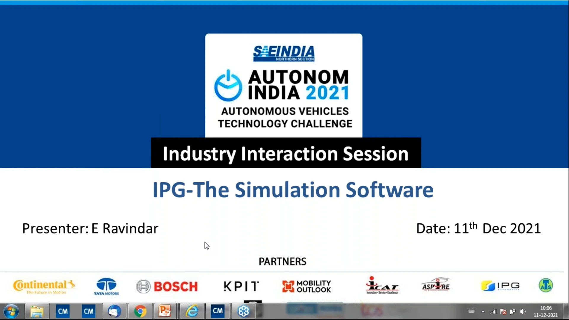 IPG Simulation Software_E Ravindran_ 11th Dec 2021 Morning Session.mp4 ...