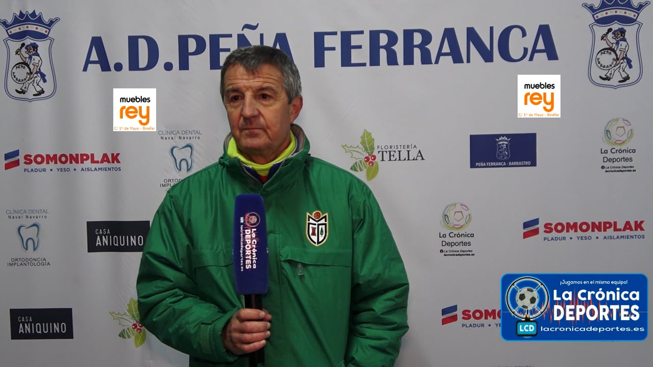 MANUEL BADEMUNT (2º Entrenador Mequinenza) P. Ferranca Tella 1-1 CD Mequinenza / Jornada 14 / Preferente - Gr 1