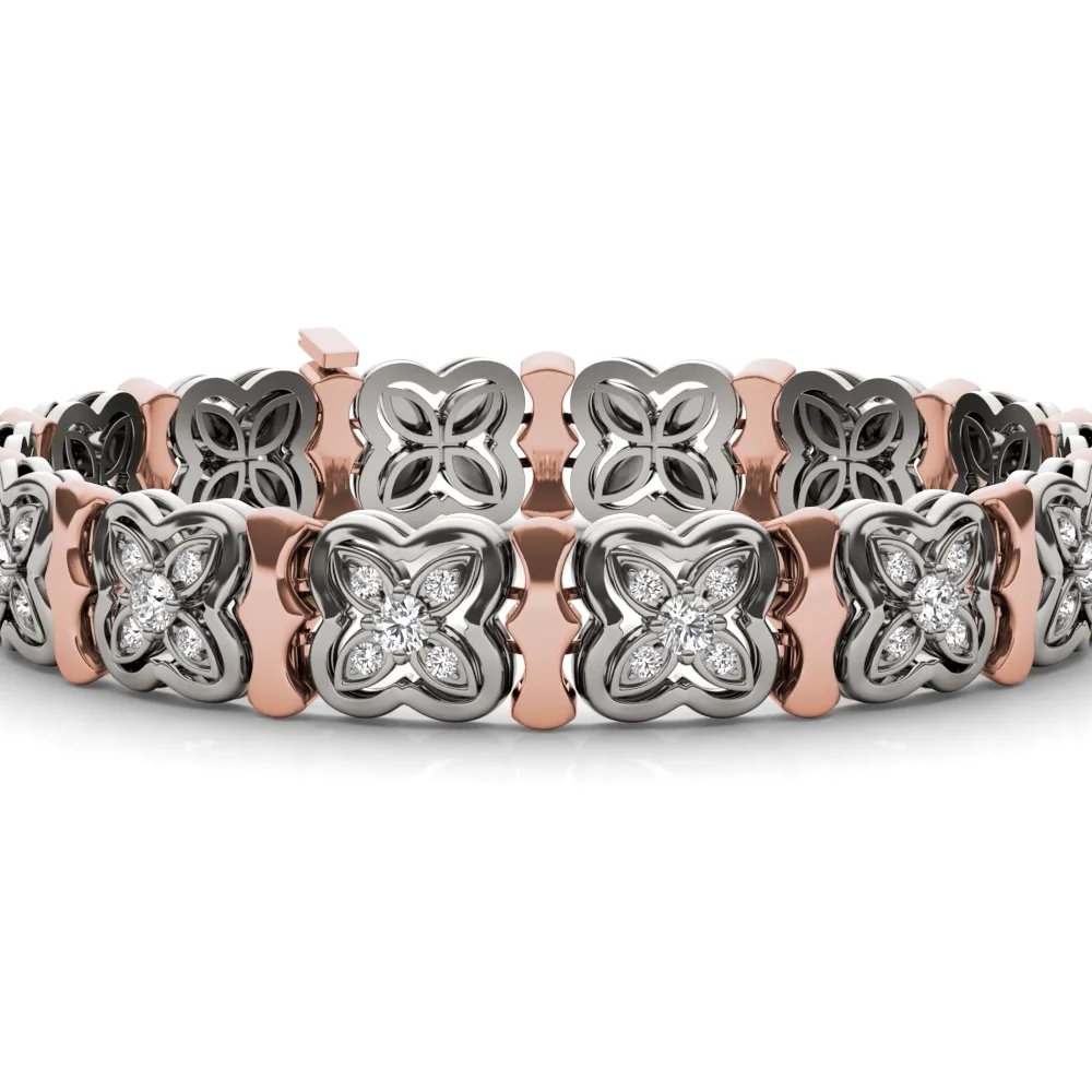 Signature Two Toned Tennis Bracelet