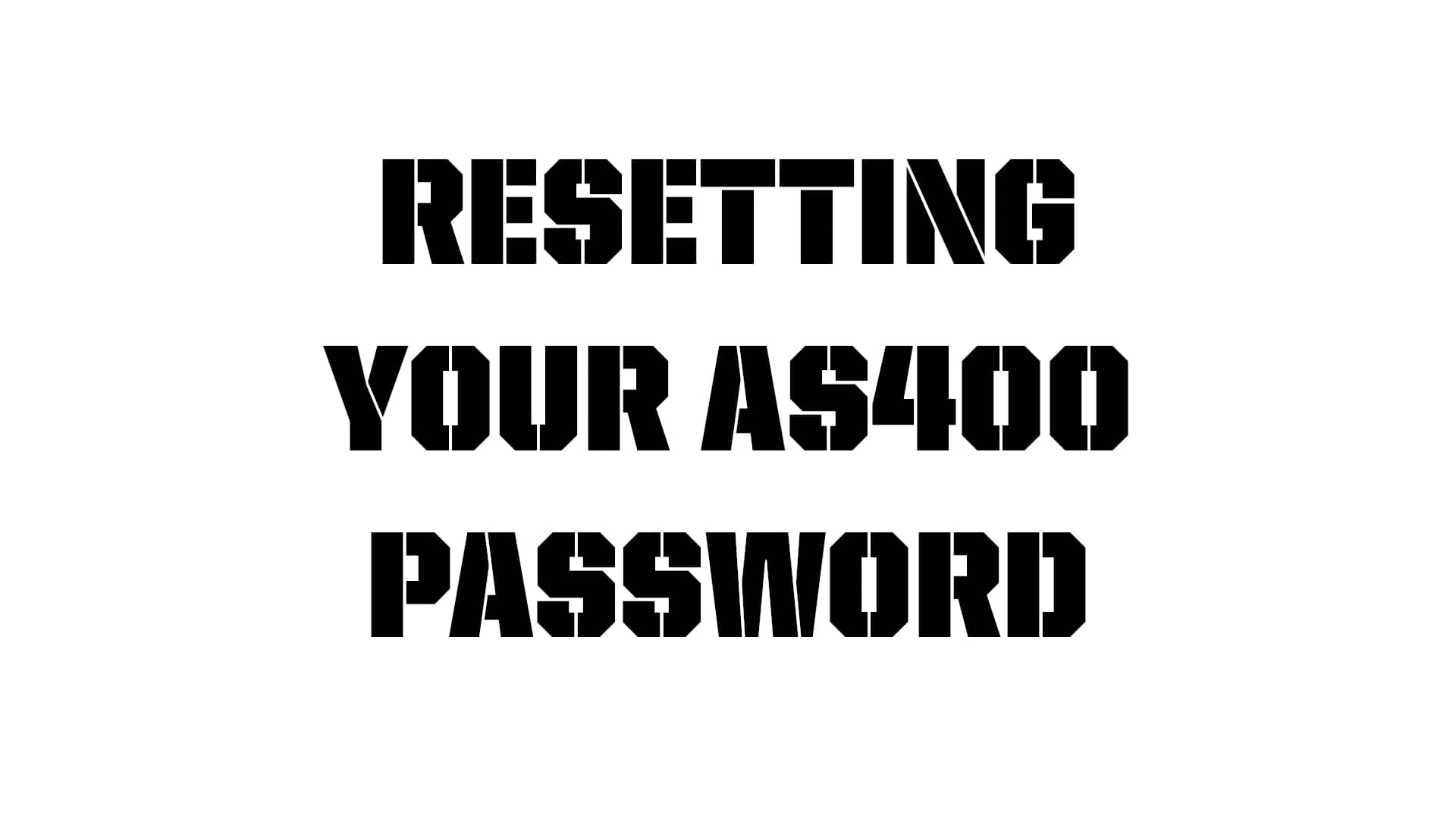 AS400 RESET SERVICE TOOLS PASSWORD visual data 7