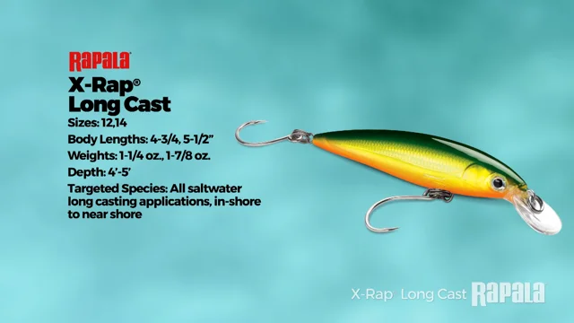 Rapala X-Rap Long Cast Hard Body Lure 14cm Sailfish HD UV