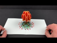 Thinking of you heart tree card pop up