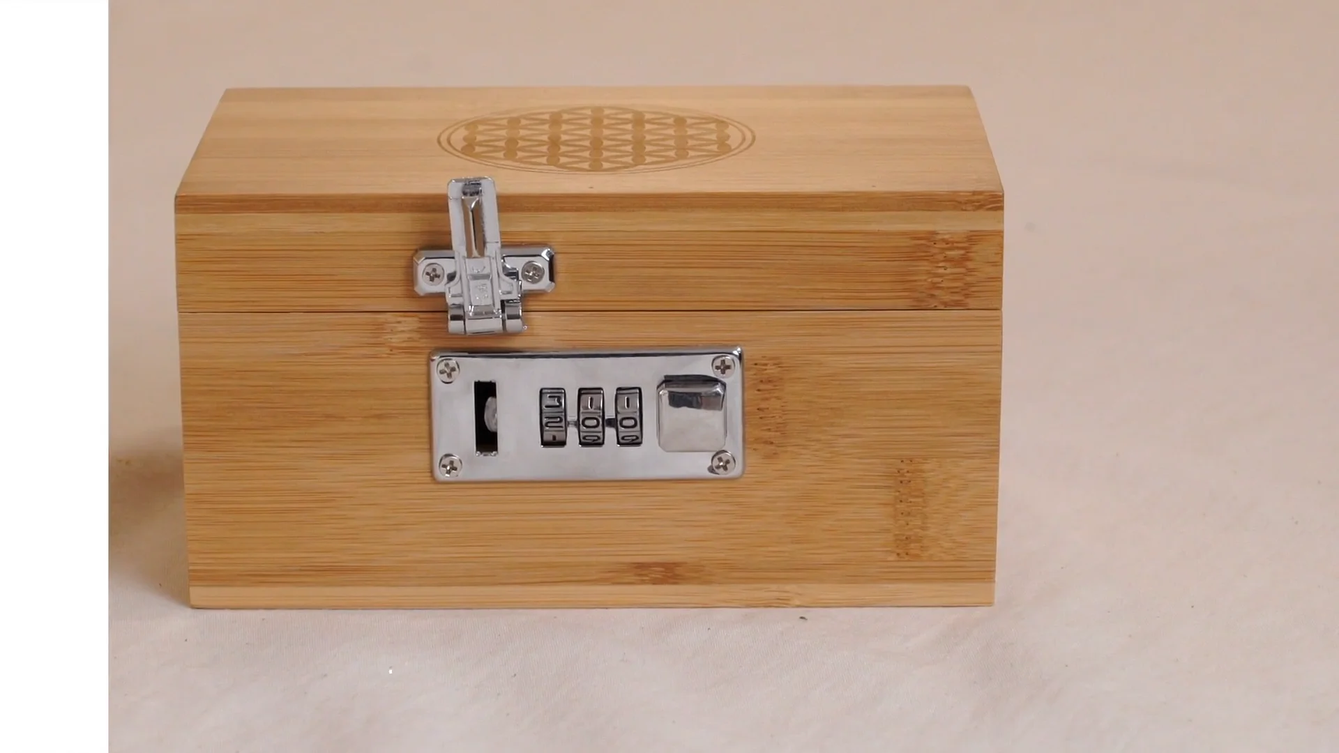 HOVANZO Premium Large Bamboo Box - Storage Box Wooden Locking Storage
