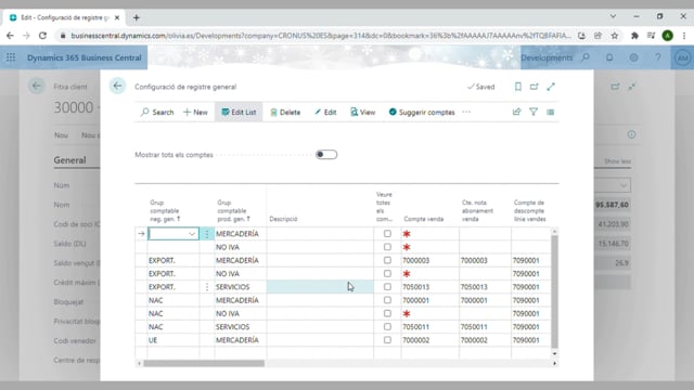 Configuració de prepagaments