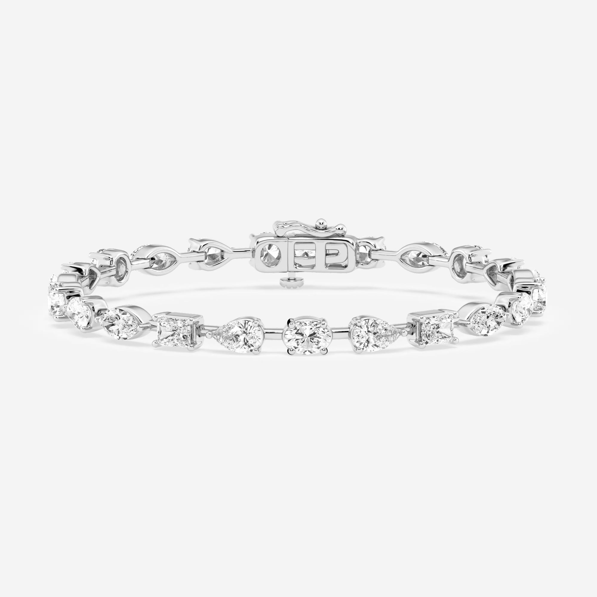 product video for Badgley Mischka Near-Colorless 8 2/3 ctw Multi-Shape Lab Grown Diamond Alternating Fashion Bracelet 7 Inches