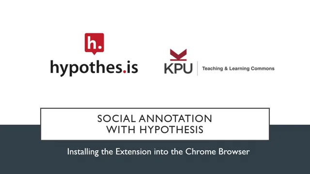 Installing the Hypothesis Chrome Extension in Microsoft Edge : Hypothesis