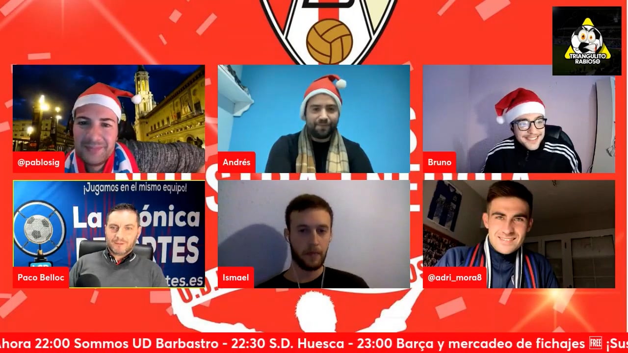 TERTULIA UD BARBASTRO (Jornada 16) Canal YouTube El Triangulito Rabioso ¡ Feliz Navidad !