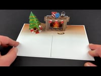 Fireplace and Christmas Tree Card Pop Up