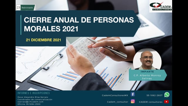 PRE CIERRE ANUAL DE PERSONAS MORALES 2021