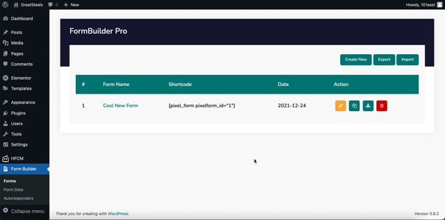 Form Builder Pro WordPress Plugin
