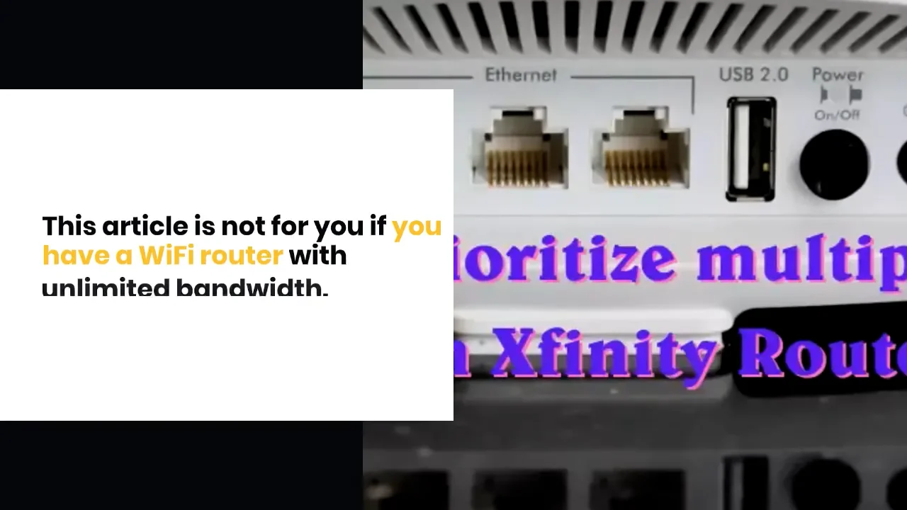 How To Prioritize Devices On Xfinity Router [Complete Guide] on Vimeo