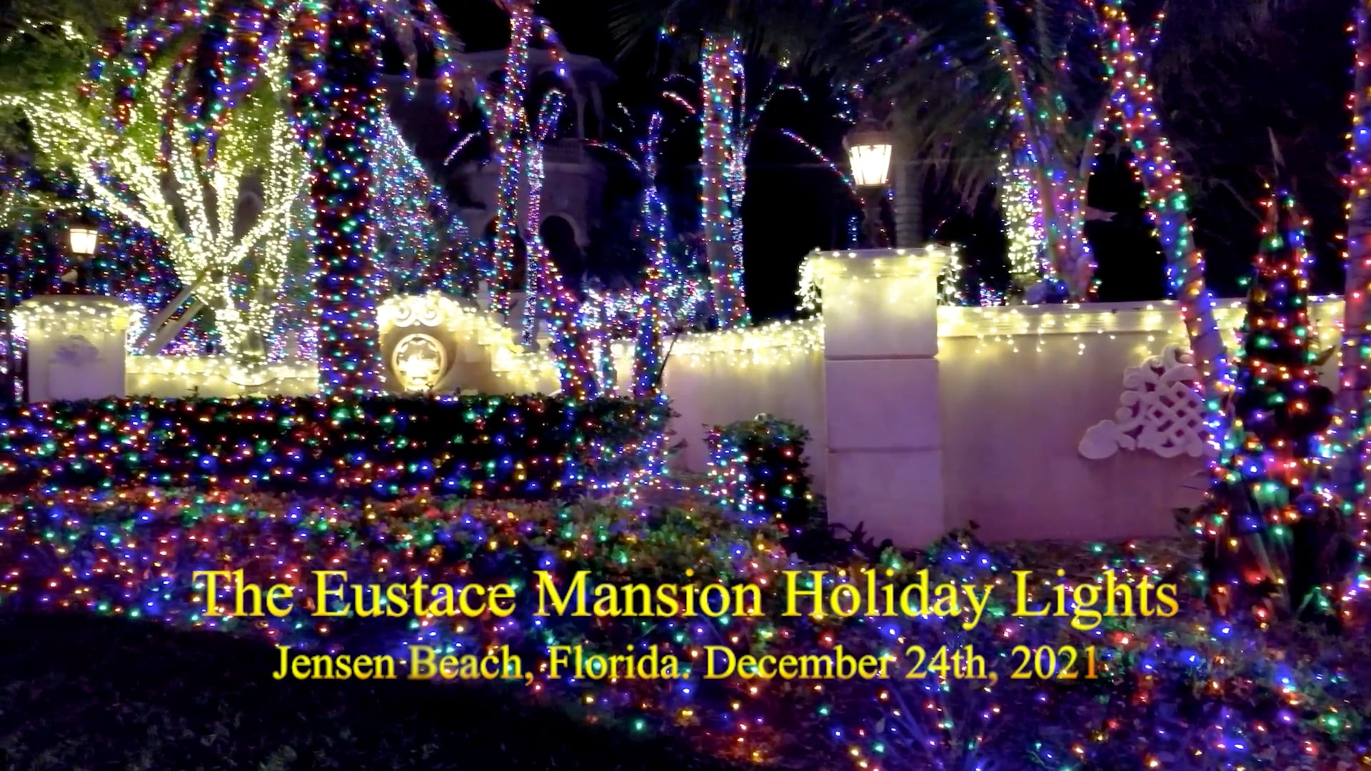 Holiday Lights at The Eustace Mansion. December, 2021. Jensen Beach