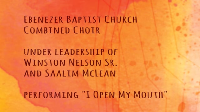 Remembering Rosa ’21: Ebenezer Baptist Church Combined Choir