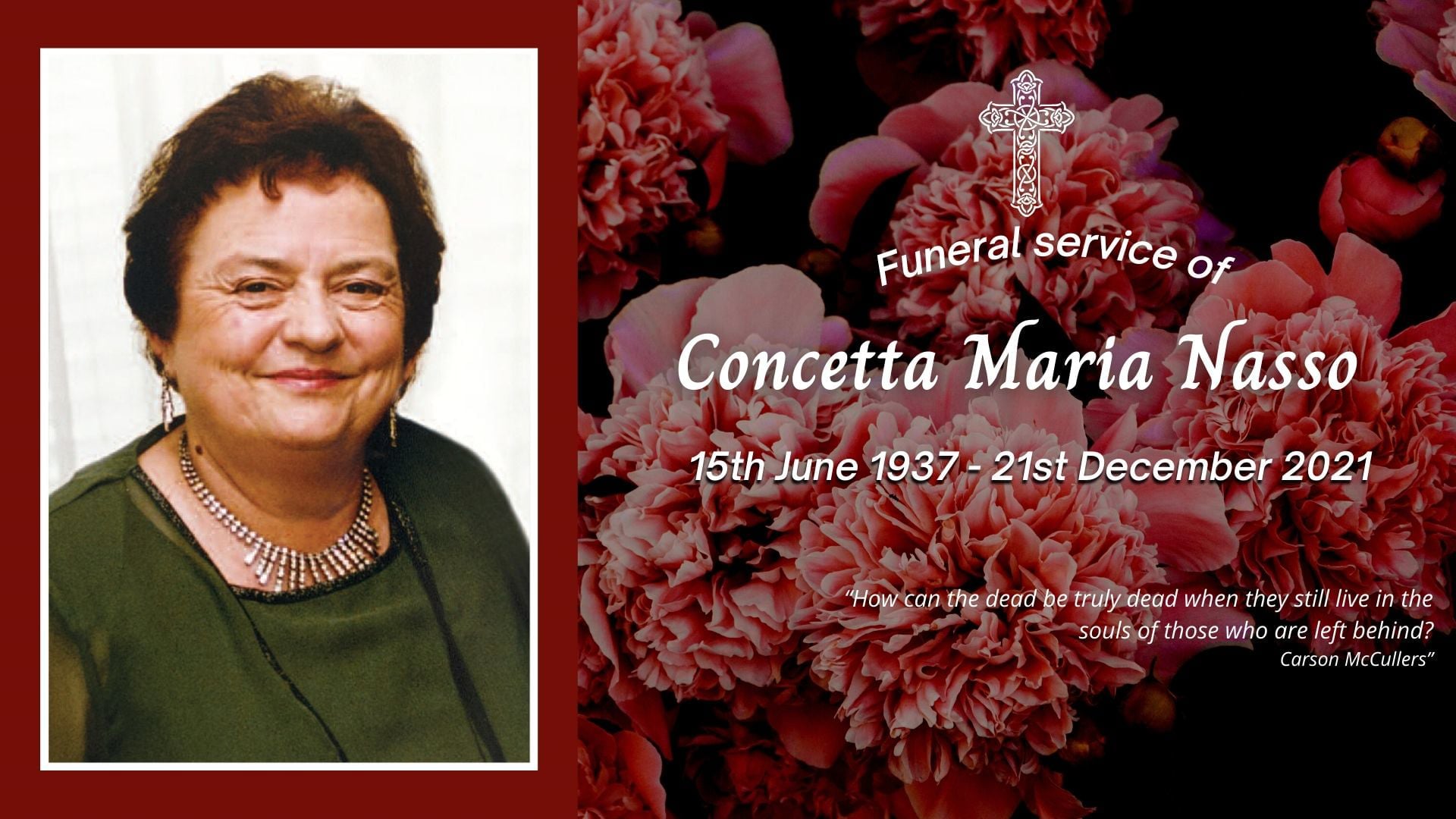 Funeral Service of Concetta Maria Nasso