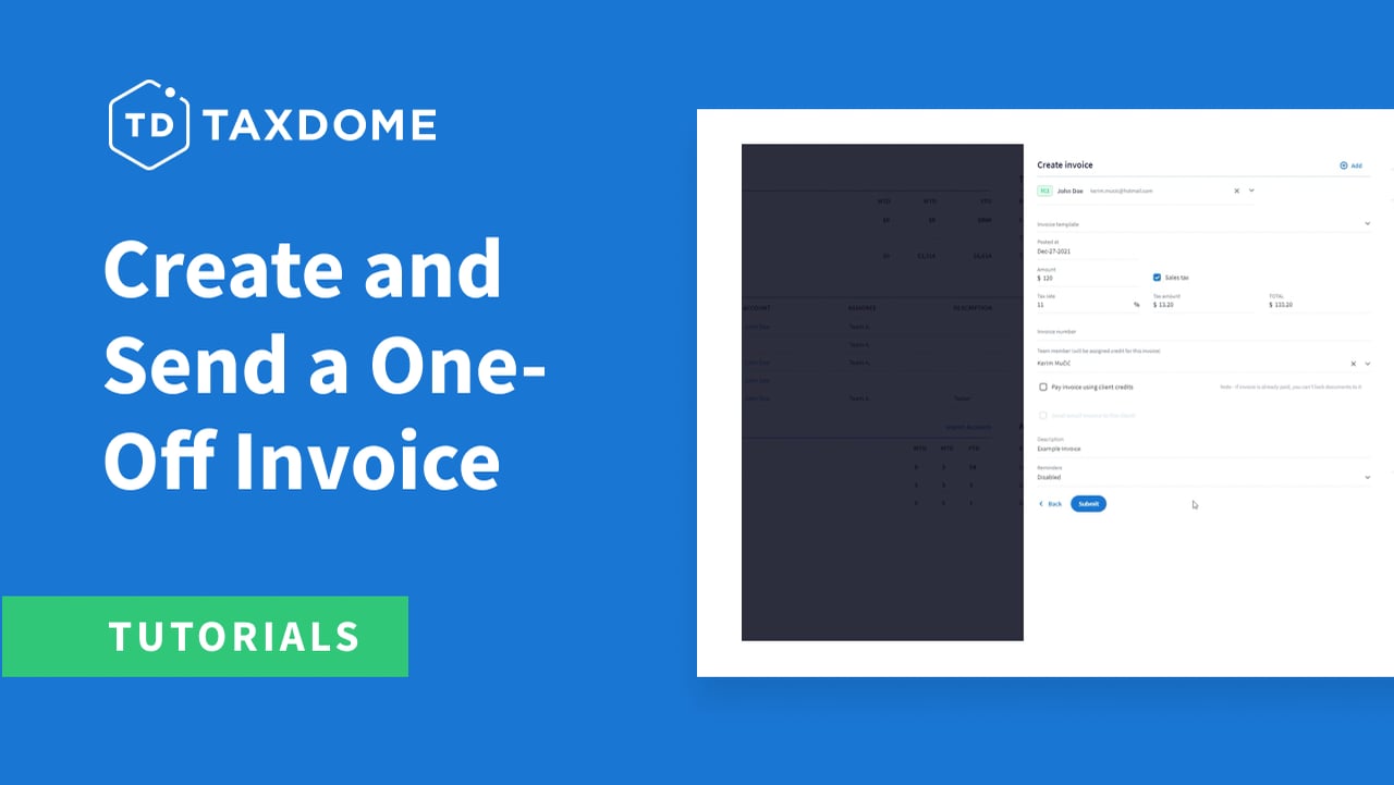Create And Send A One Off Invoice On Vimeo