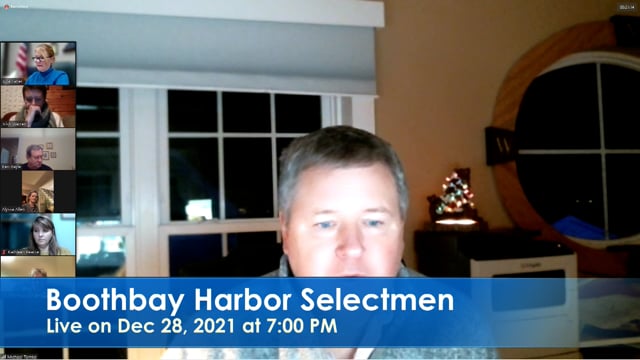 Boothbay Harbor Selectmen Dec 28, 2021