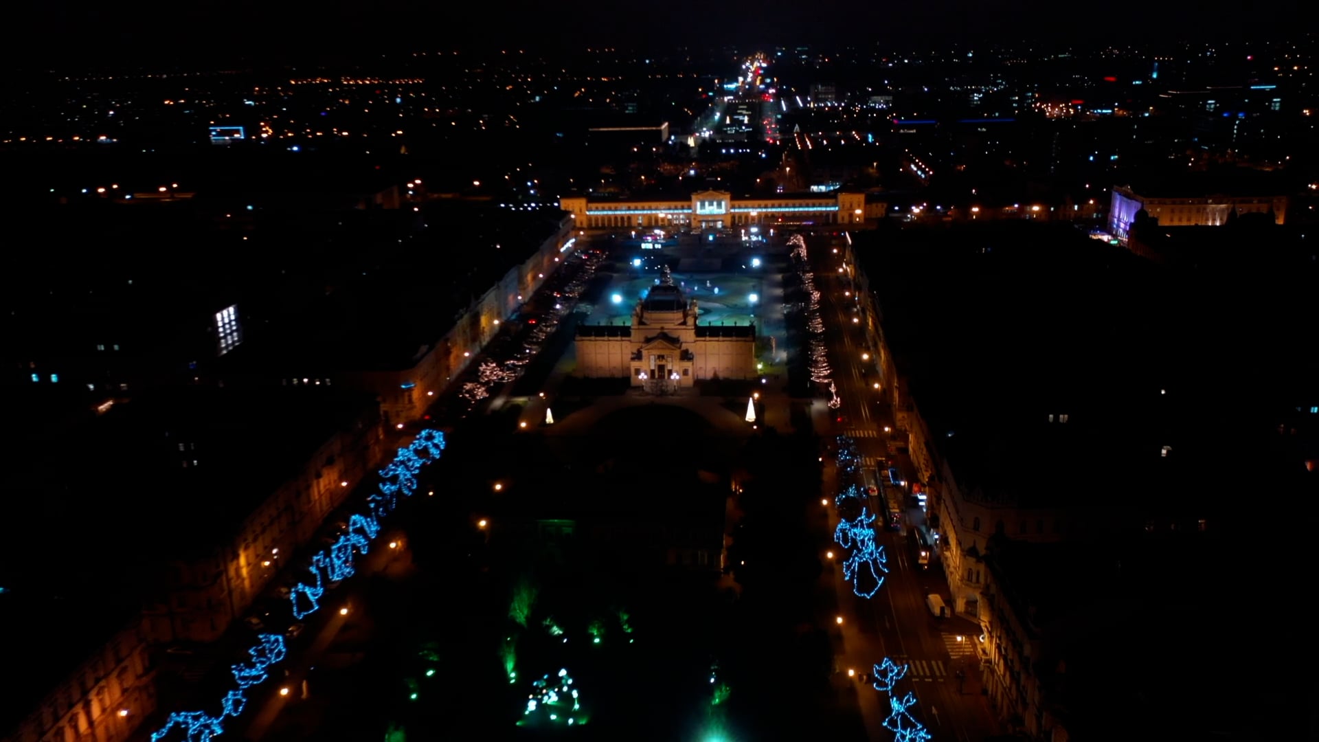 Christmas night in Zagreb city