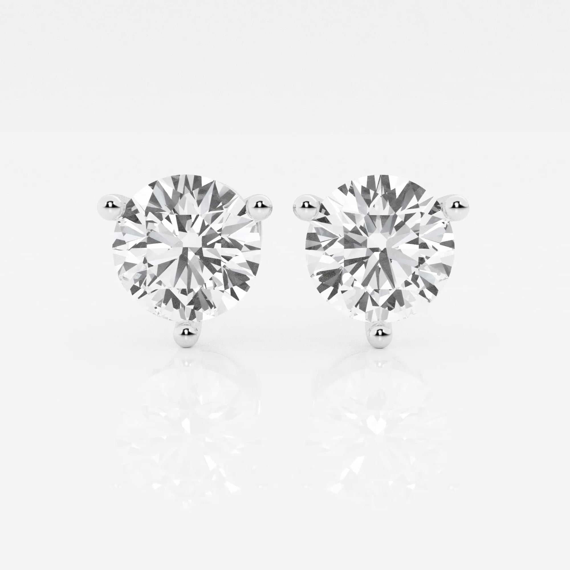 product video for 6 ctw Round Near-Colorless Lab Grown Diamond Three Prong Martini Stud Earrings