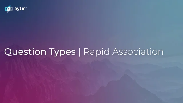 Rapid Association Question Type