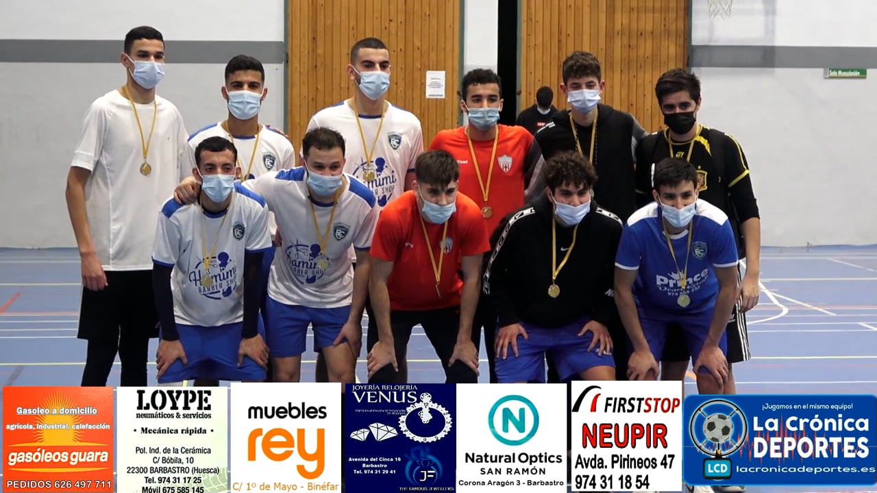 PARTIDO COMPLETO (Final - Casablanca campeón, subcampeón Makele FC) Torneo Solidario de Navidad Fútbol Sala y 3x3 Básquet, a Favor de Adisdea Barbastro