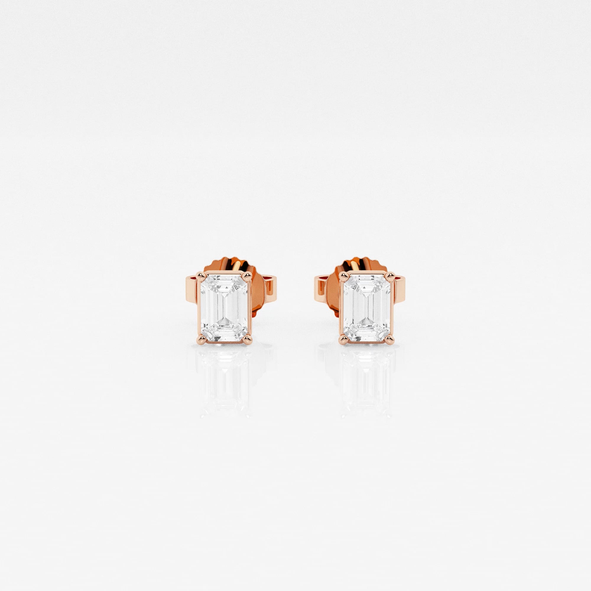 product video for 1/2 ctw Emerald Lab Grown Diamond Solitaire Stud Earrings