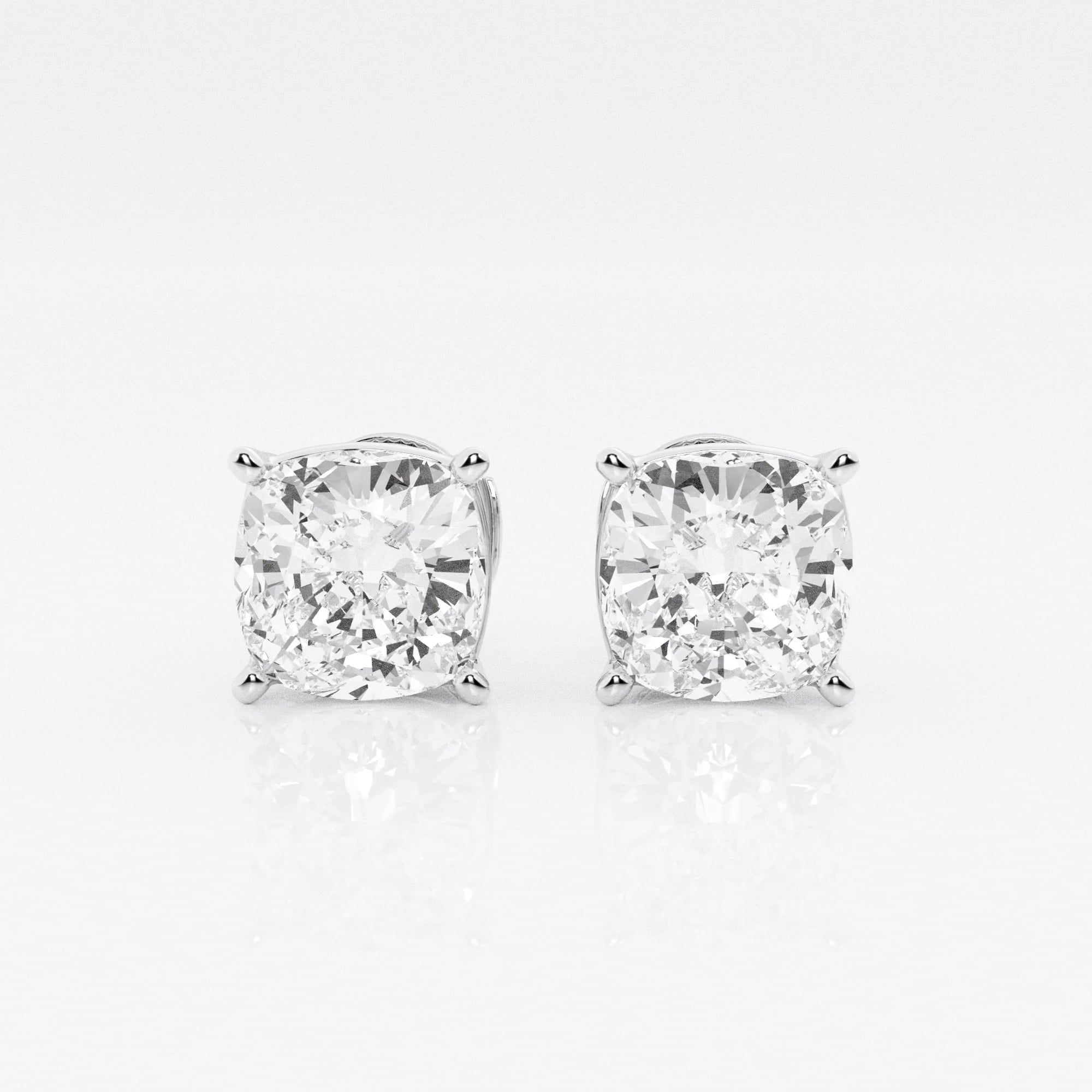 product video for 5 ctw Cushion Lab Grown Diamond Solitaire Certified Stud Earrings