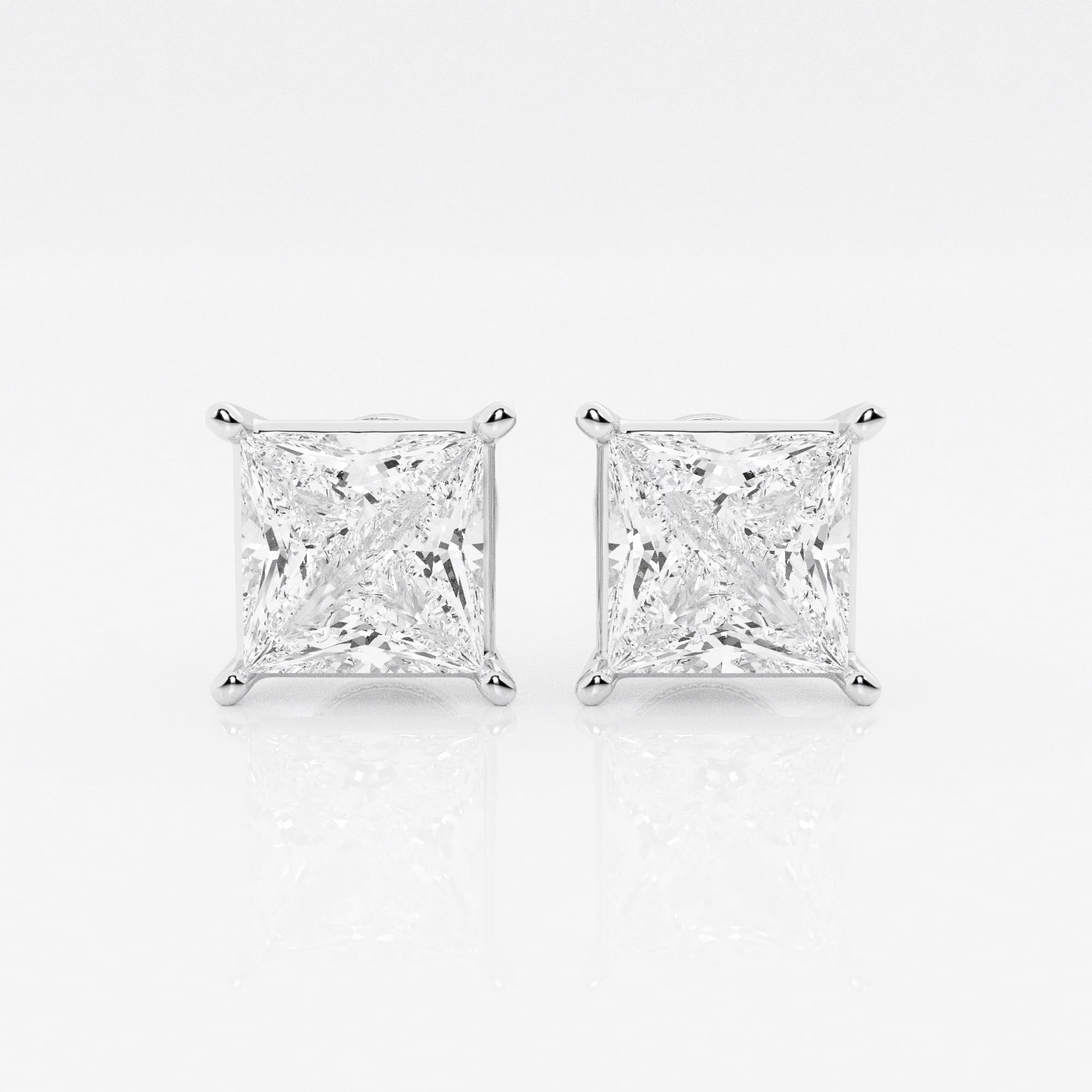 product video for 6 ctw Princess Lab Grown Diamond Solitaire Certified Stud Earrings