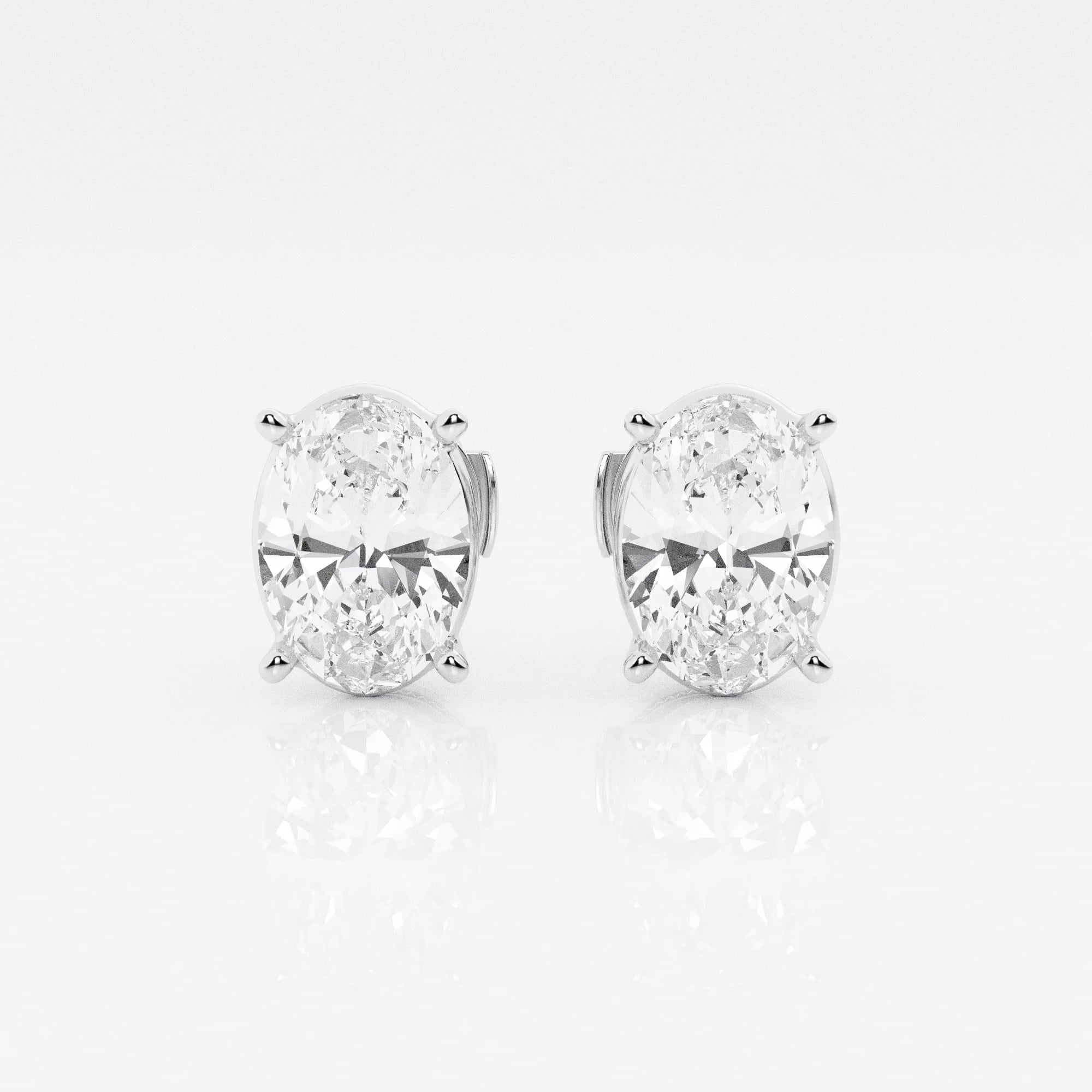 product video for 4 ctw Oval Lab Grown Diamond Solitaire Certified Stud Earrings